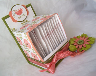 I had so much fun making this adorable tea holder!<br />
<br />
<br />
Stamps: Guidelines...