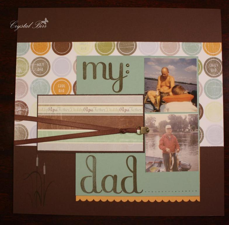 I was so happy to pull out some stamps to use on my scrapbook page!!  I used pond life in the...