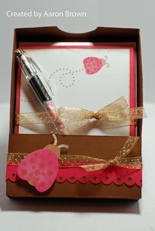 Pink and Brown Little Lady Stationary Set. With matching envelopes and pen. (Timeless template)