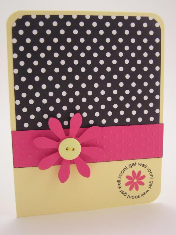 Around and about sentiments.  Raspberry Fizz and Lemon Tart cardstock.  Black and White Basics...