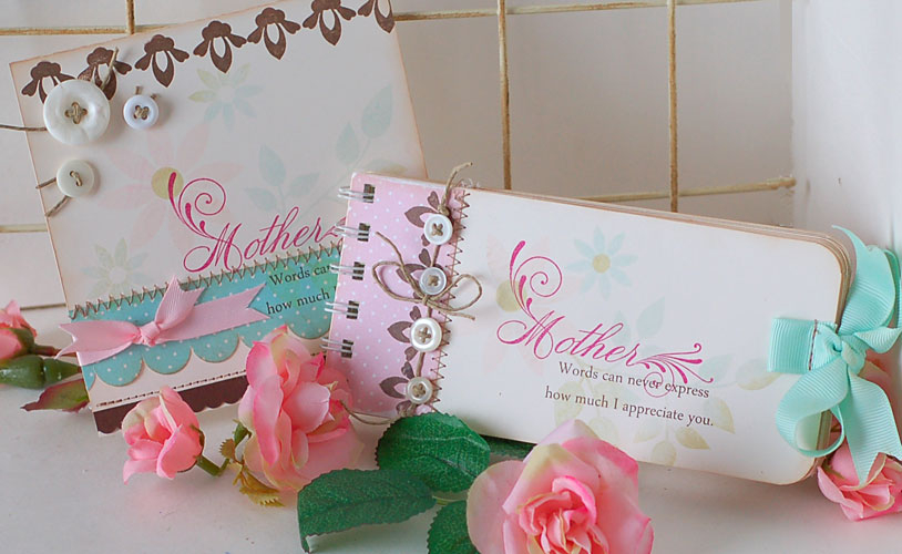 Mother Card and Word Gift Album <br />
Stamps:  Mother, Beautiful Blooms<br />
Cardstock:...