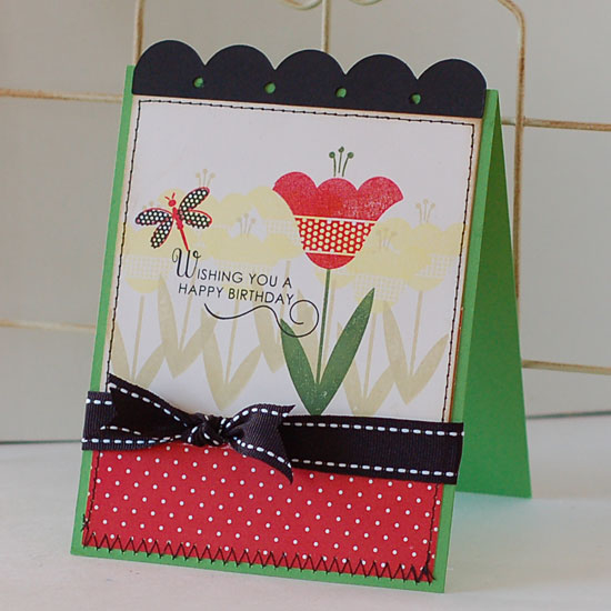 Wishing You a Happy Birthday Card<br />
Stamps:  Wishing You<br />
Ink:  Spring Moss, Lemon...