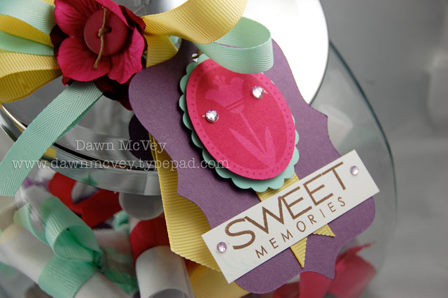 Paper: plum pudding, raspberry fizz, aqua mist, stamper's select white<br />
Stamps:...