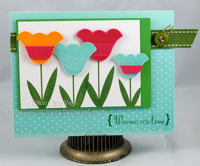 Paper: aqua mist, new leaf, raspberry fizz, summer sunrise, stamper's select white, bitty...