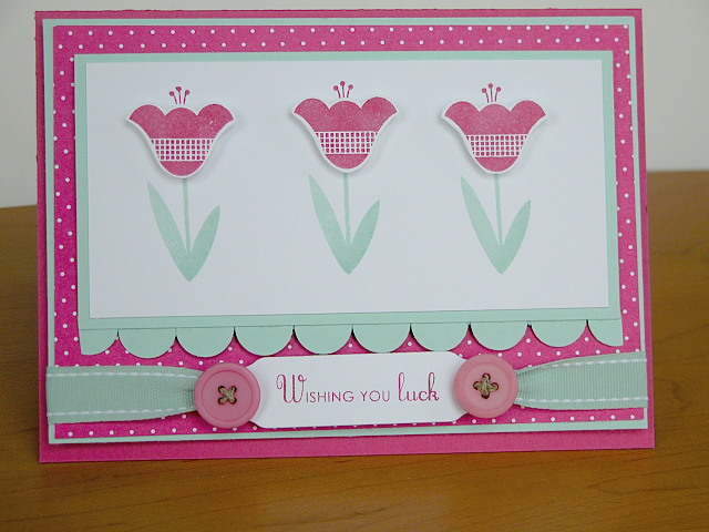 Stamps: Wishing You<br />
Paper: Stamper's Select White, Raspberry Fizz, Aqua Mist, Bitty...
