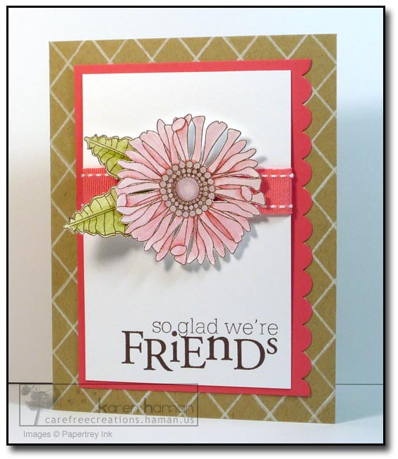 All Supplies PTI unless otherwise noted<br />
Stamps: Friends til the End, Faux Ribbon;<br />...