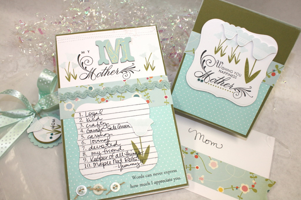 Gift ensemble which includes notepad, matching card and gift packaging.<br />
Supplies:...