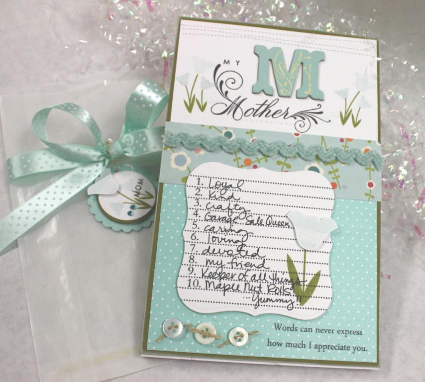 Decorated notepad using 5" x8" lined notepads available at any office supply store.