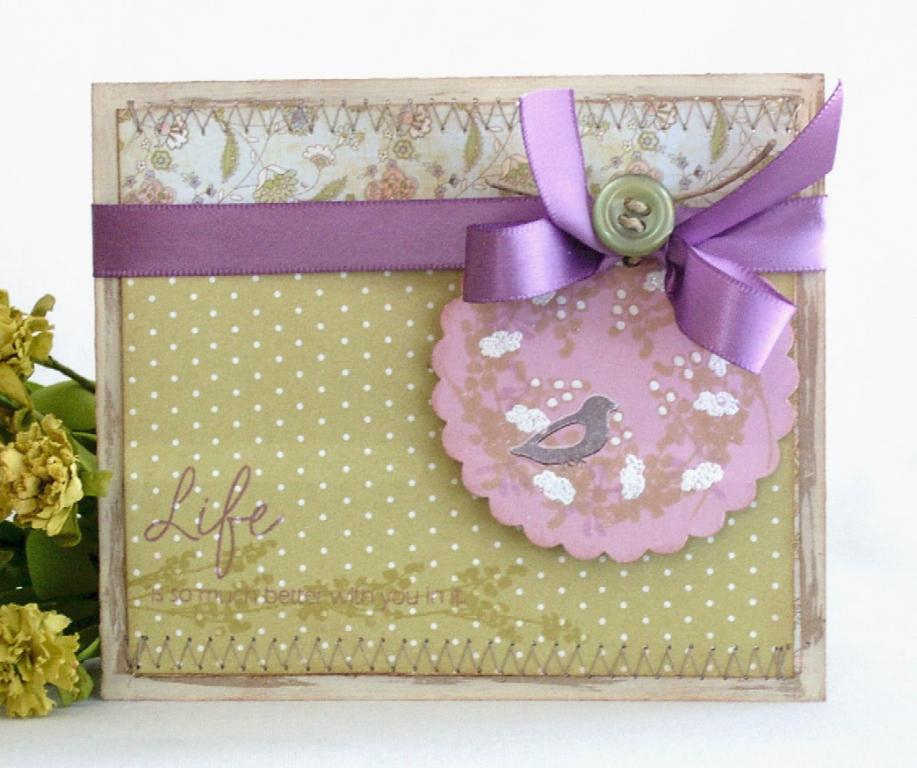 Papertrey Ink Supplies Used:<br />
Stamps:<br />
Life stamp set<br />
Birds of a Feather...