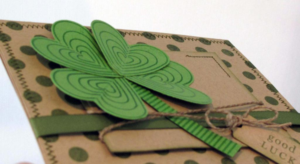 The hearts are scored down the center and folded up slightly for a 3-D effect.