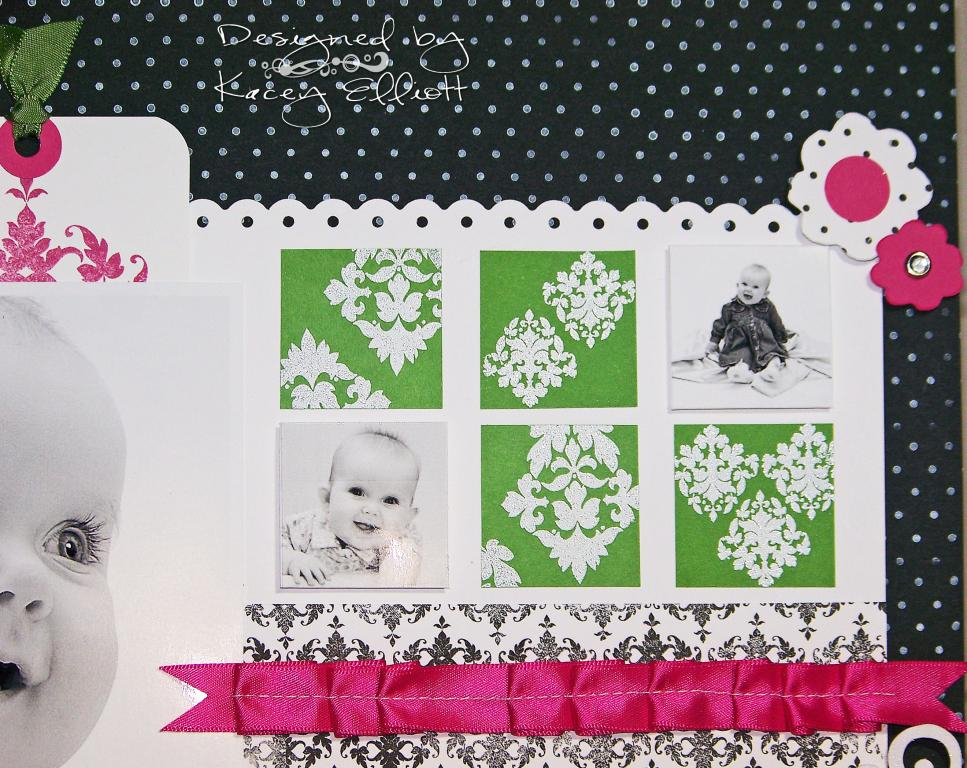 Detail on embossing and ribbon