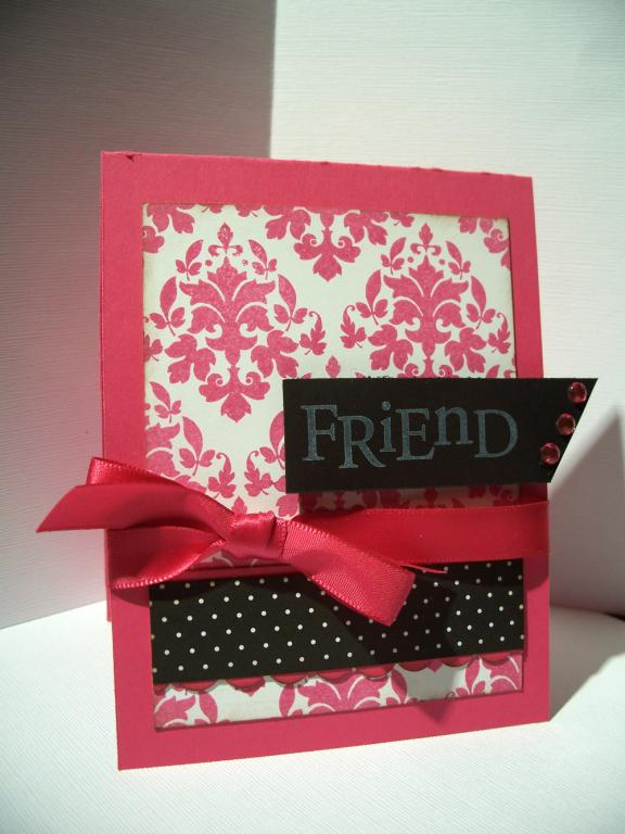 Melissa Ladd  http://melissaspaperie.blogspot.com<br />
Stamps: Friends til the End, Damask...
