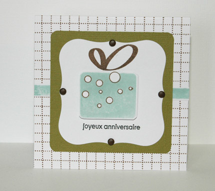 Stamps : Journaling lines / it&#039;s a celebration / faux ribbon<br />
Inks : Dark chocolate /...