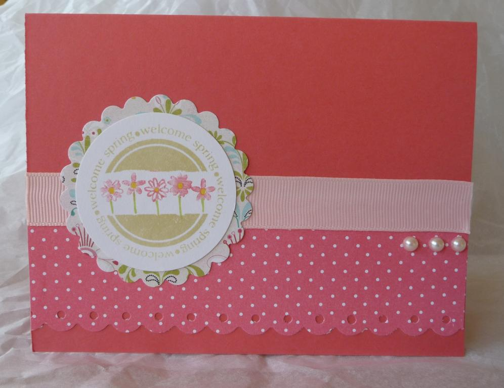 stamps: spring tags<br />
cs: berry sorbet, white<br />
pp: bitty dot, unknown<br />
ribbon:...