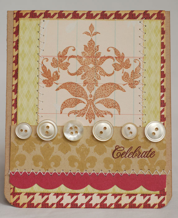 This ones uses Damask Designs and Spring Moss ink.