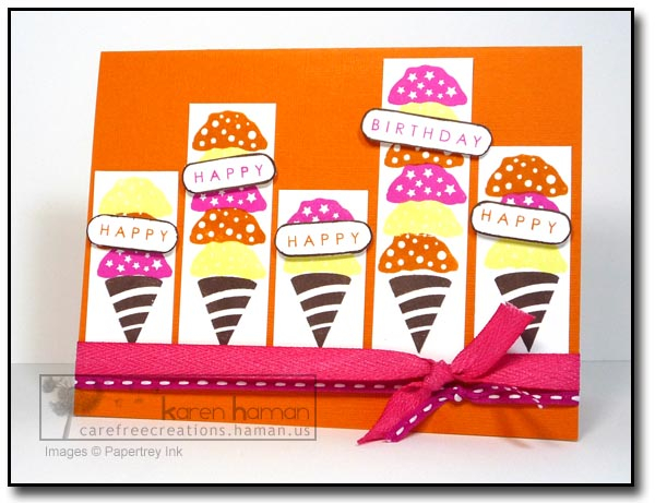 Supplies<br />
Stamps: Itâ€™s a Celebration (PTI);<br />
Ink: Pink Passion (SU), Pumpkin Pie...