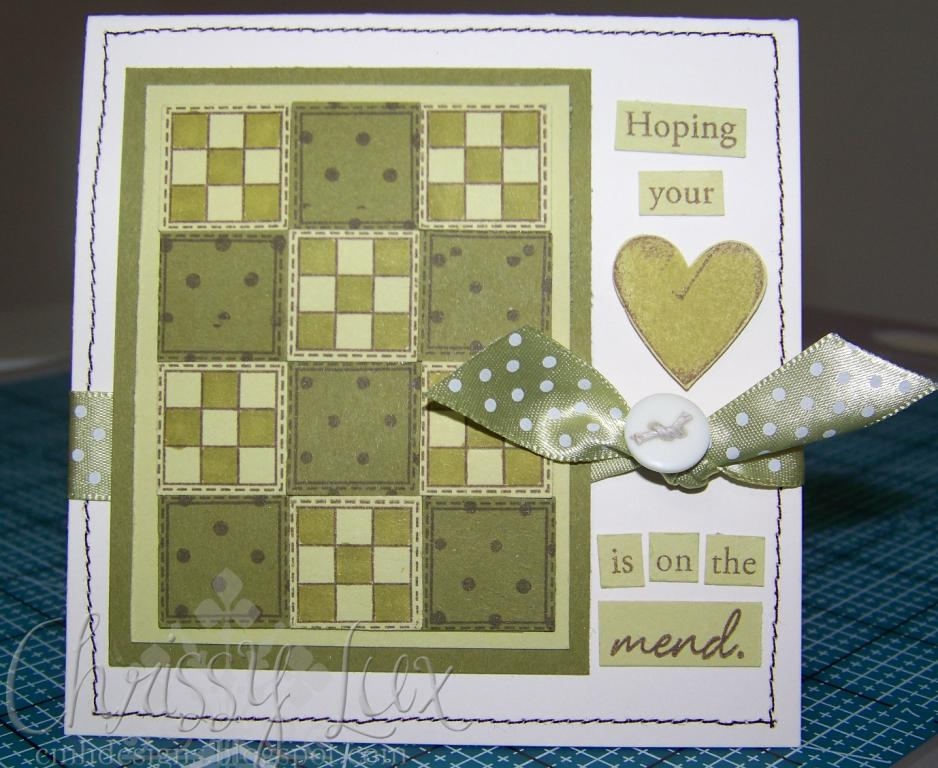 Quilters + Heart Prints Sympathy Card<br />
I used Quilters Sampler &amp; QS Sentiments to...