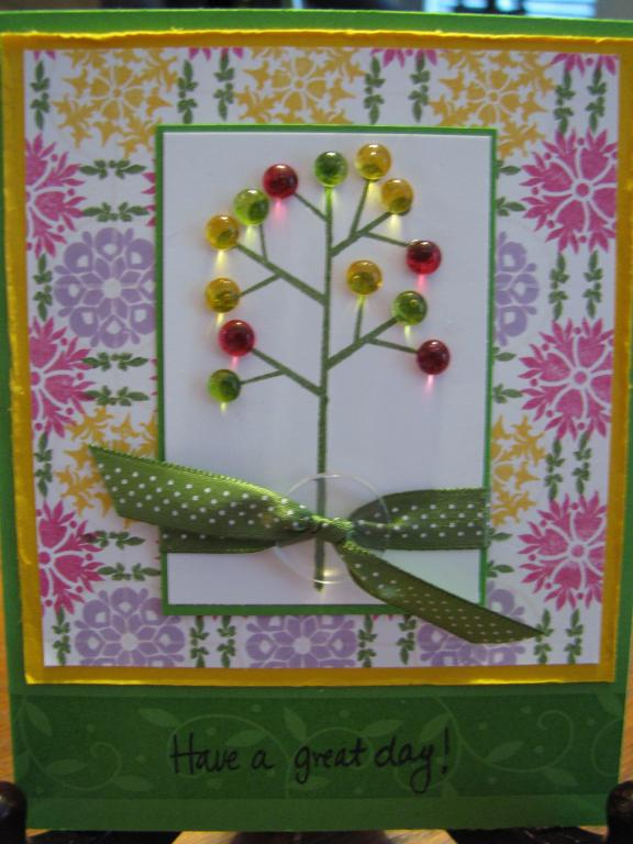 Have a great day!  from Handwritten Notes. Raspberry Fizz, Lavender Moon, New Leaf and Summer...