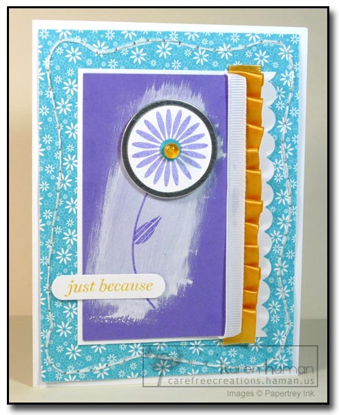 Supplies<br />
Stamps: Floral Frenzy, Simple Little Things (PTI);<br />
Ink: Lovely Lilac...