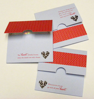 Heart Prints Birthday CD Backs with Quotes
