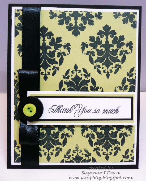 Damask notecard set