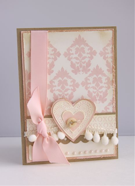 Heart Prints/Damask Designs/Sweet Blush/Kraft/Vintage Cream