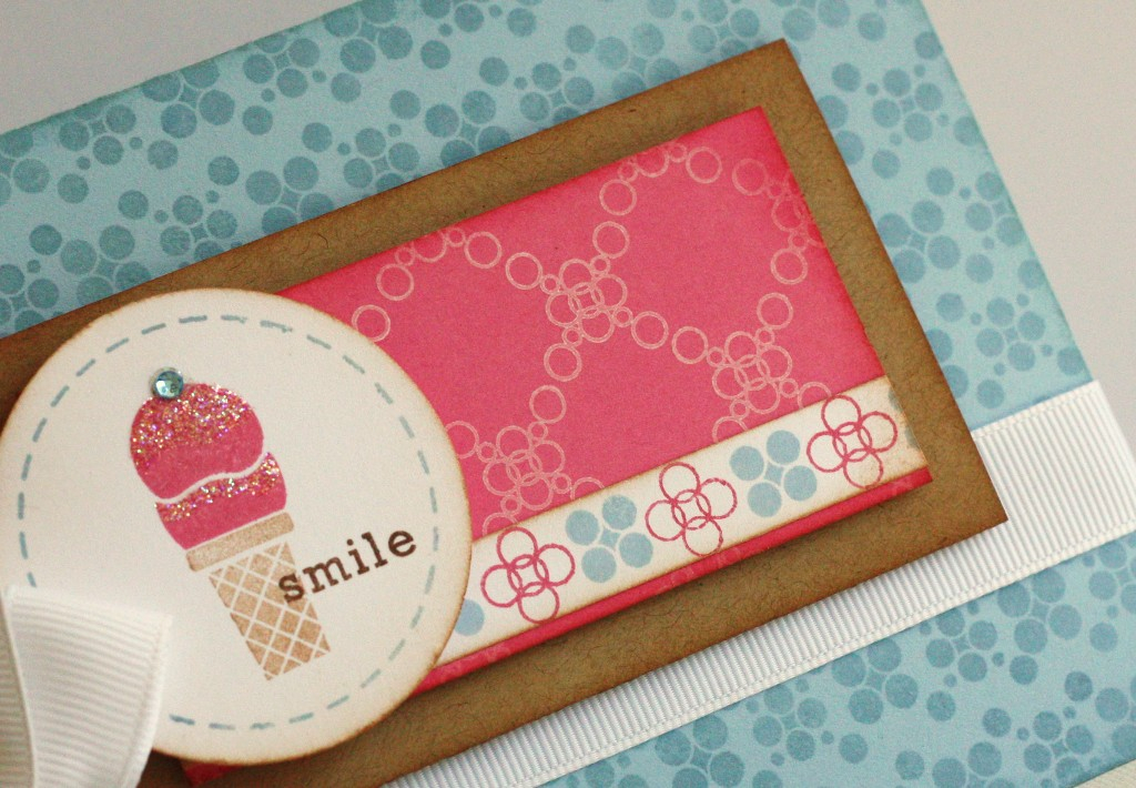 Smile<br />
<br />
    * Stamps- Love Songs, Borders &amp; Corners {Circles) and Background...