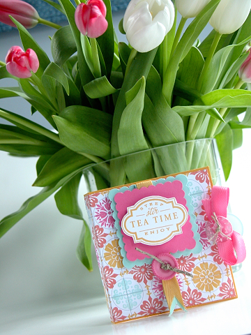 Two For Tea:<br />
Stamps: Two for Tea<br />
Paper: Guide Lines Cardstock, Summer Sunrise,...