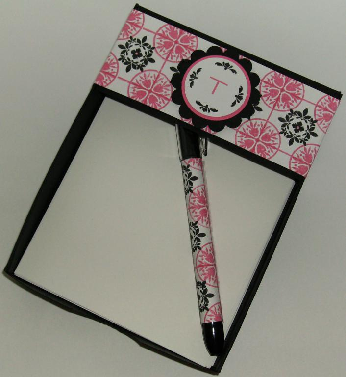 Closeup of the stationery holder made using the Desk Top Organizer Timeless Template and the...