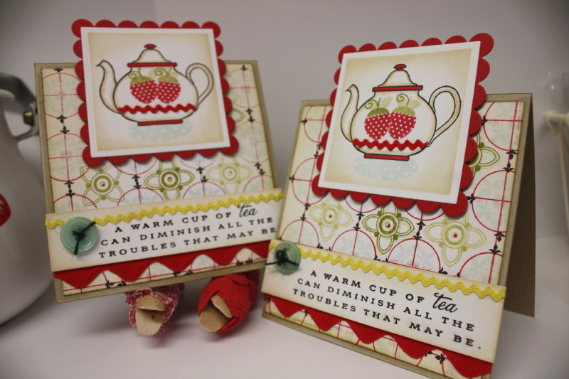 Stamps:  Tea for Two, Green Thumb, Guidelines, Guidelines Two<br />
Paper:  Kraft, White, Pure...