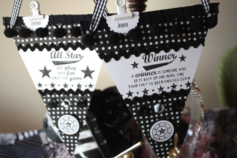 Stamps:  All Star Team &amp; Additions<br />
Ink:  True Black<br />
Paper:  Black and White...