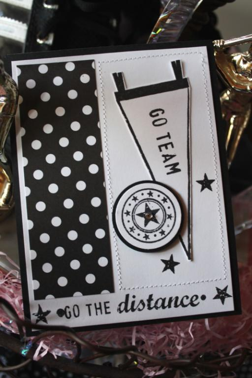 Stamps:  All Star Team &amp; Additions<br />
Ink:  True Black<br />
Paper:  Black and White...