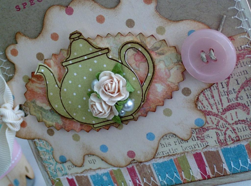 Papertrey Ink Supplies Used:<br />
Stamps:<br />
Tea for Two<br />
Paper:<br />
Kraft...