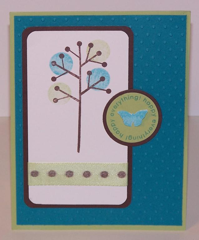 I made this for card for Dawn's second color challenge. Stamped images are from Beyond...