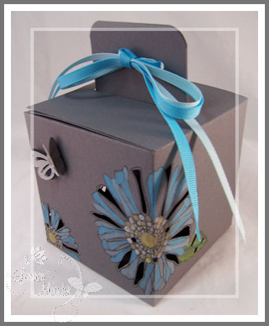 I stamped my flowers, then using a hobby blade, I cut select petals for a very pretty look!<br...