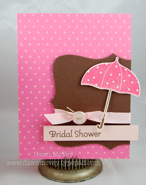 Paper: hibiscus burst, dark chocolate, sweet blush, vintage cream<br />
Stamps: Scattered...