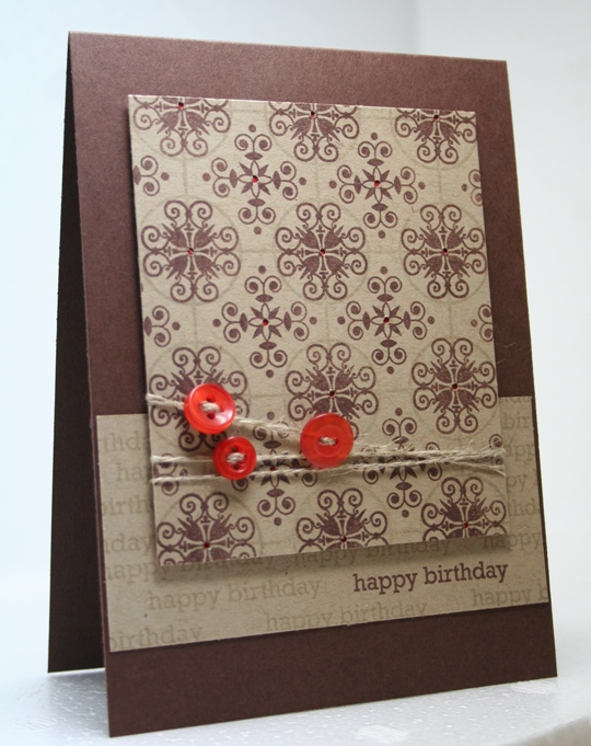 Background created using stamps from Guide Lines and Guide Lines Two.  <br />
Cardstock is Dark...