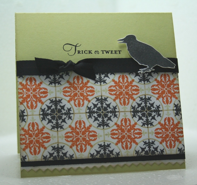 Background created using Guide Lines Two.  Ink colors are Spring Moss, True Black, and Pumpkin...