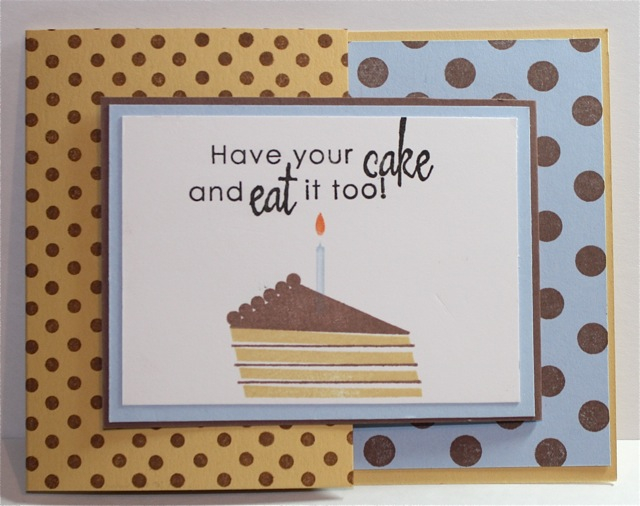 Piece of Cake, Polka Dot Basics (joy fold card)