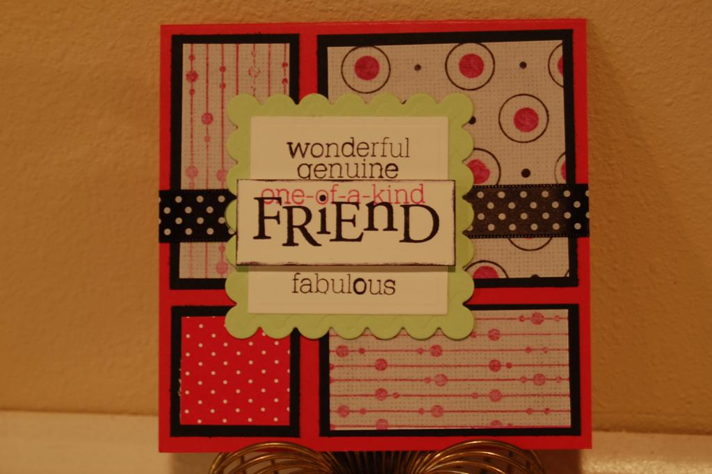 Polka Dot Basics, Background Basics Retro -  A card my daughter and I worked on together