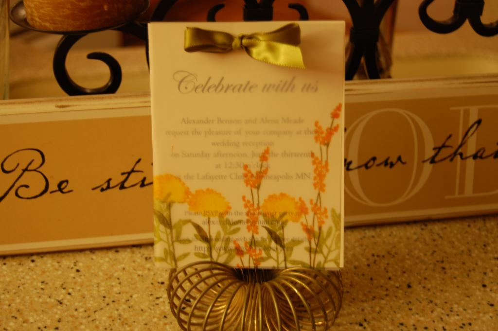 Wedding invitation for a friend