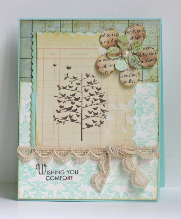 Card made with Damask Designs and Wishing You