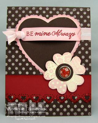 A card I made for my hubby this past Valentine's