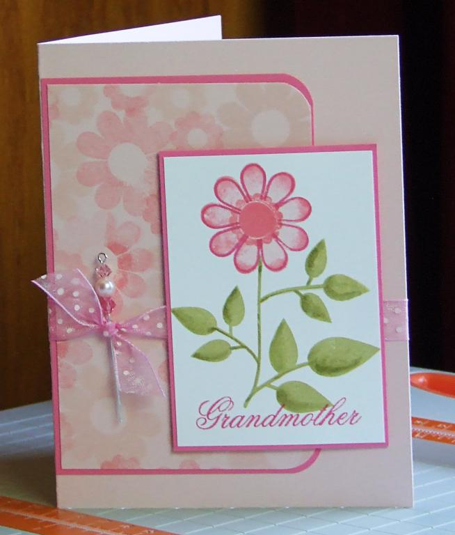 Grandmother&#039;s Mother&#039;s Day card.<br />
Cardstock: Sweet Blush, Hibiscus burst,...