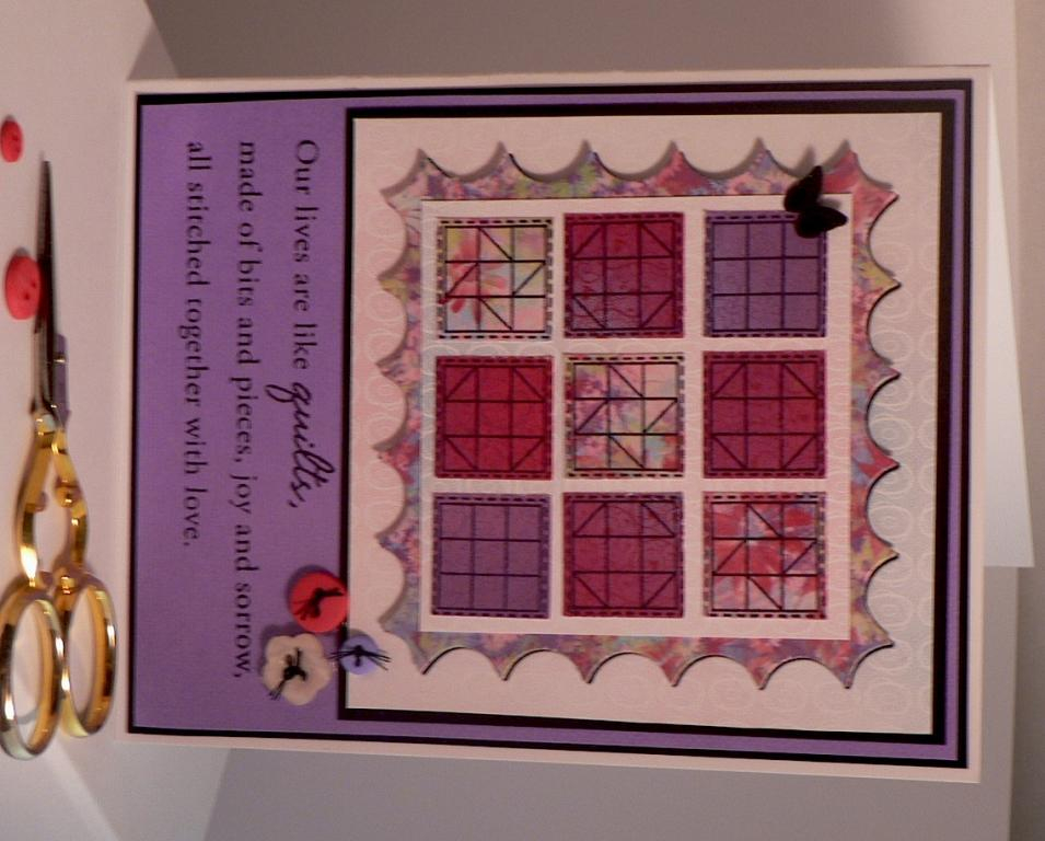 A sympathy card using Quilter's Sampler