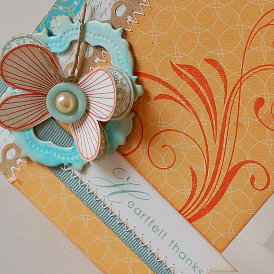 Heartfelt Thanks Butterfly Card<br />
Stamps:  Fancy Flourishes, Butterfly Kisses, Background...