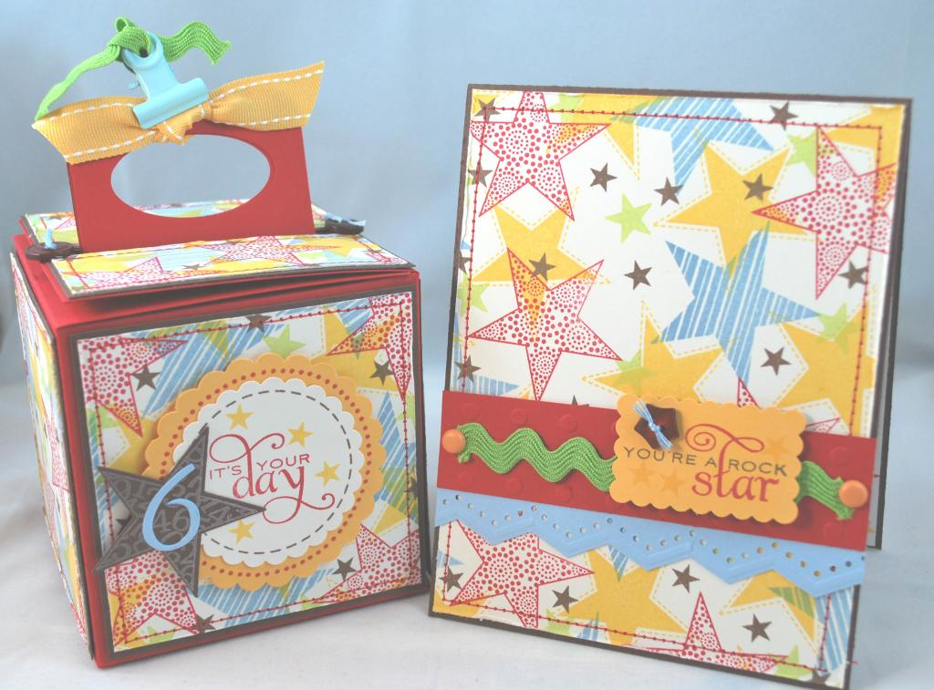 I used Lauren&#039;s Get a Handle On It template to create a fun gift box for a child&#039;s...