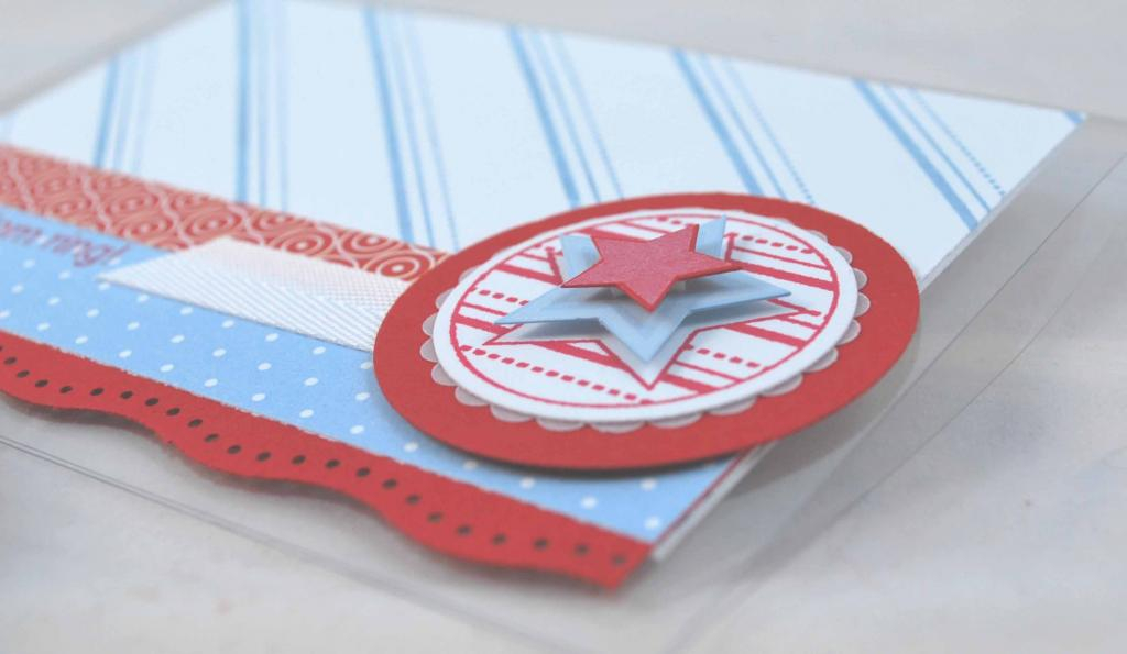 Supplies:<br />
Stamps - Let Freedom Ring<br />
Ink - Spring Rain, Pure Poppy, Fresh Snow<br...