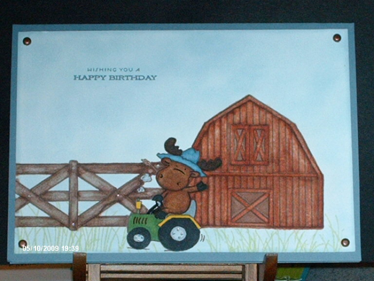 This was really my first big challange using my Copic markers. The sky was made using Sping Rain...