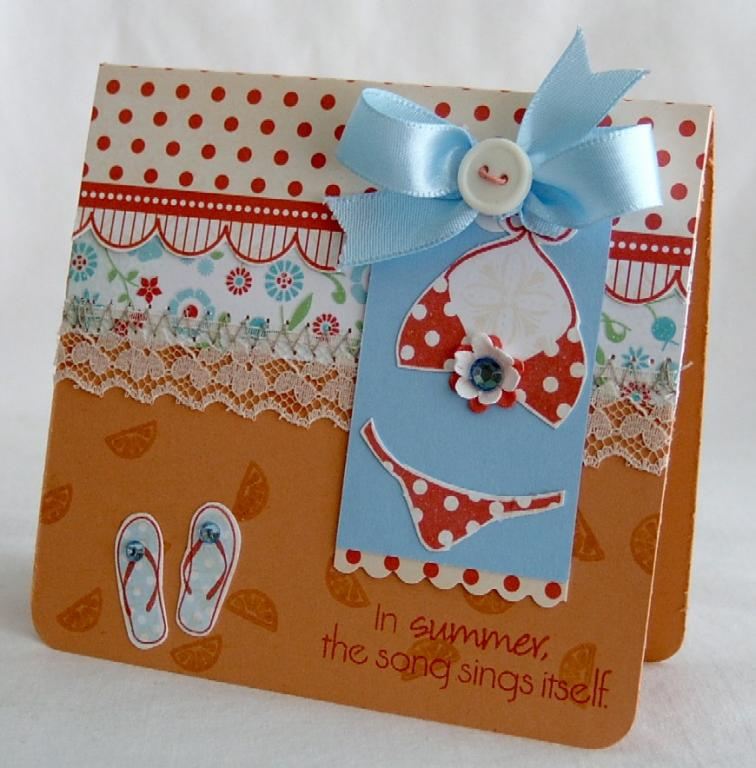 Papertrey Ink Supplies Used:<br />
Stamps:<br />
Day at the Beach<br />
Paper:<br />
Melon...